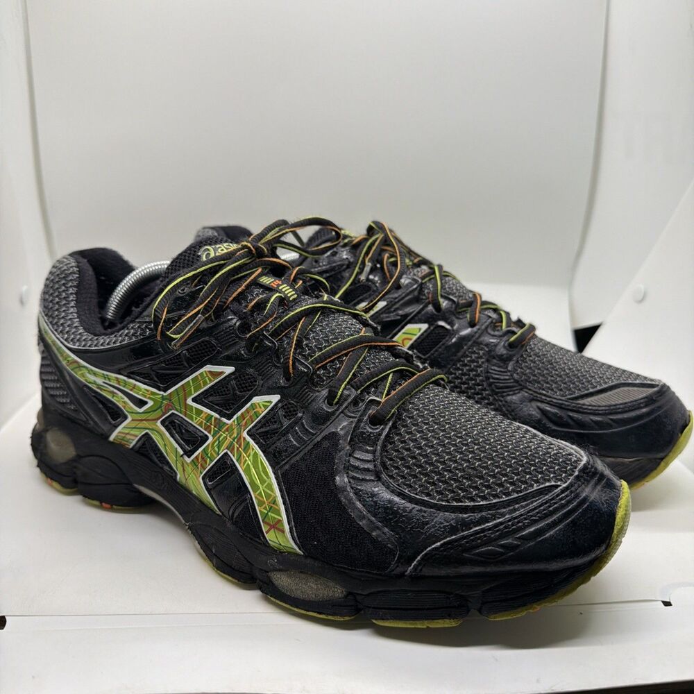 Asics Gel-Nimbus 14 Mens Size 11.5 US Black Multi Y2K Retro Running Shoe Sneaker